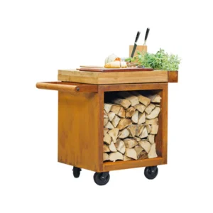 Corten Steel Pro 65 Tisch - Teak - OFYR