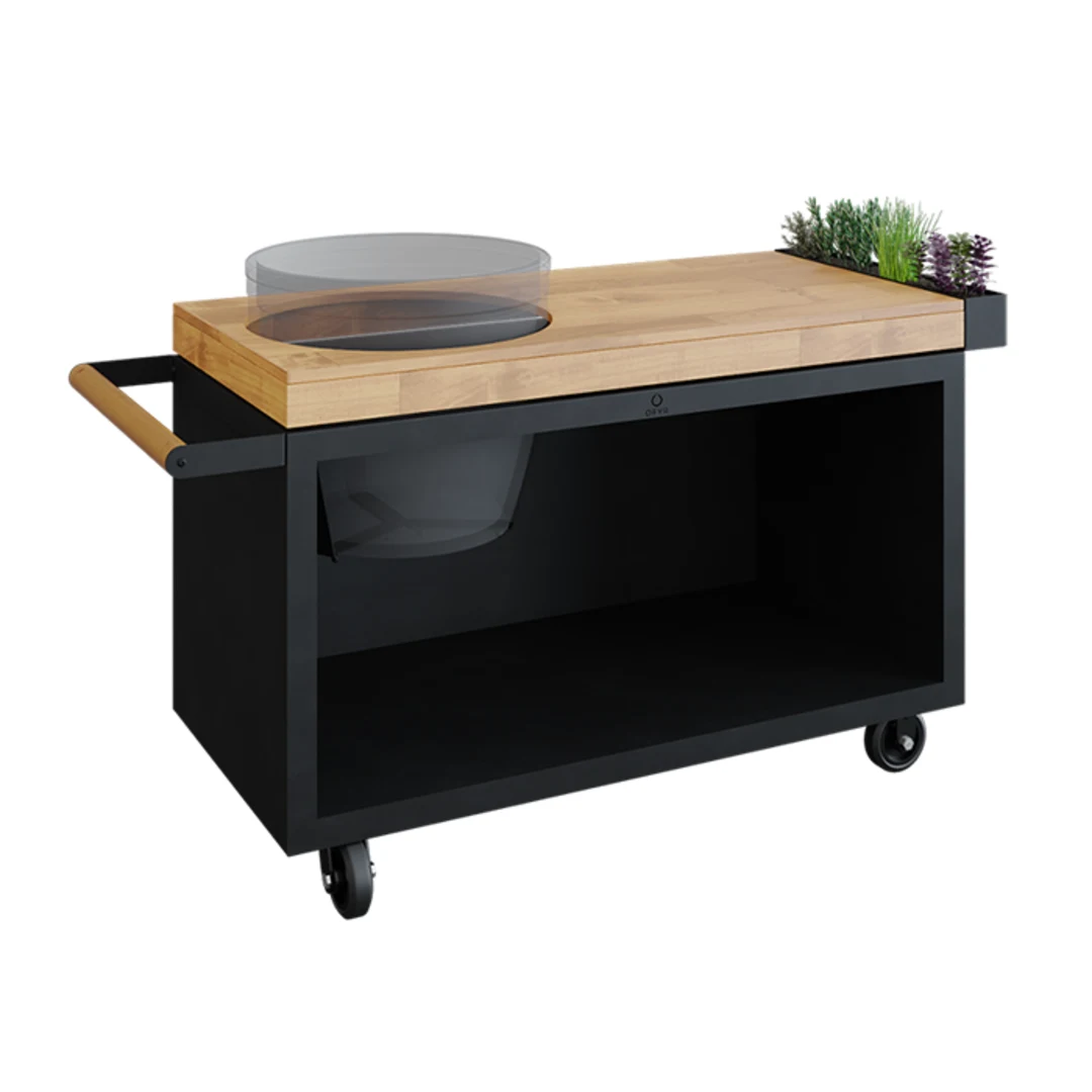 Tisch Schwarz Kamado 135 Pro Teak BGE OFYR