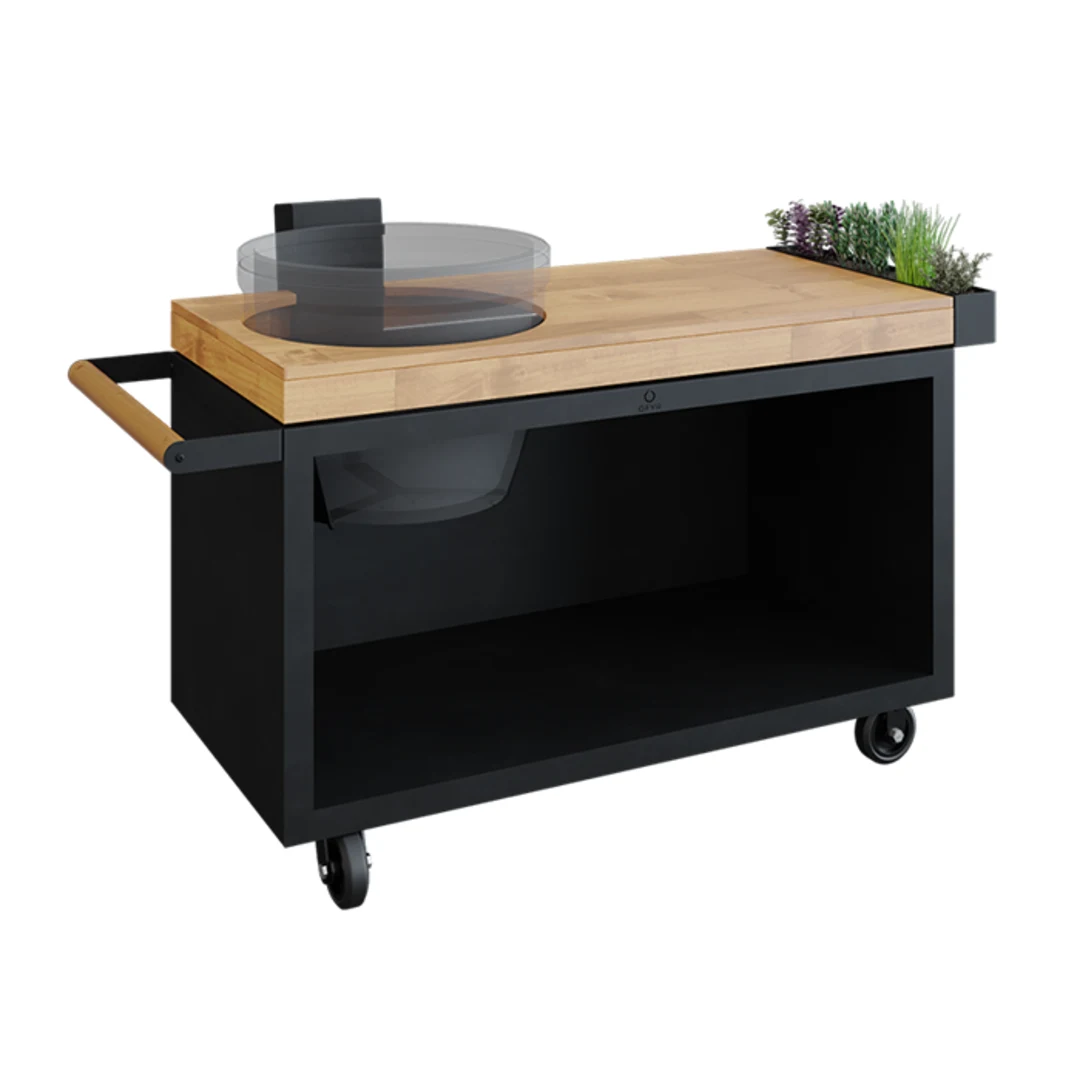 Tisch Schwarz Kamado 135 Pro Teak KJ OFYR